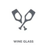 Het pictogram van het wijnglas van Restaurantinzameling stock illustratie Het pictogram van het wijnglas van Restaurantinzameling stock illustratie