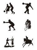 Het pictogramSilhouetten van sporten royalty-vrije illustratie Het pictogramSilhouetten van sporten royalty-vrije illustratie