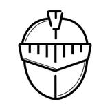 Het pictogramvector van de ridderhelm vector illustratie Het pictogramvector van de ridderhelm vector illustratie