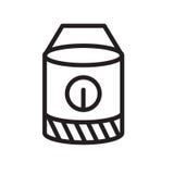 Het pictogramvector van de verfemmer op witte achtergrond, Verf wordt geïsoleerd die buc vector illustratie Het pictogramvector van de verfemmer op witte achtergrond, Verf wordt geïsoleerd die buc vector illustratie