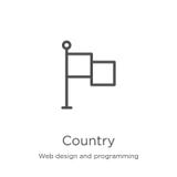 het pictogramvector van het land van Webontwerp en programmeringsinzameling De dunne van het het overzichtspictogram van het lijn royalty-vrije illustratie het pictogramvector van het land van Webontwerp en programmeringsinzameling De dunne van het het overzichtspictogram van het lijn royalty-vrije illustratie