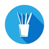 het potloodgeval met school voorziet pictogram van lange schaduw Element van de illustratie van kunsthulpmiddelen Grafisch het on stock illustratie het potloodgeval met school voorziet pictogram van lange schaduw Element van de illustratie van kunsthulpmiddelen Grafisch het on stock illustratie