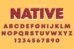 Het rode Ontwerp van de Strepen Gewaagde Retro Kleurrijke Typografie vector illustratie Het rode Ontwerp van de Strepen Gewaagde Retro Kleurrijke Typografie vector illustratie