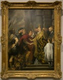 Het schilderen door Anthony van Dyck in het National Gallery in Londen Stock Afbeeldingen Het schilderen door Anthony van Dyck in het National Gallery in Londen Stock Afbeeldingen