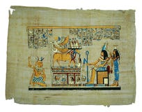 Het schilderen van de papyrus Stock Foto Het schilderen van de papyrus Stock Foto