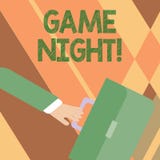 Het schrijven nota die Spelnacht tonen Bedrijfsfoto die gewoonlijk zijn uitgenodigde volwassen speldata zoals pook demonstreren m royalty-vrije illustratie Het schrijven nota die Spelnacht tonen Bedrijfsfoto die gewoonlijk zijn uitgenodigde volwassen speldata zoals pook demonstreren m royalty-vrije illustratie