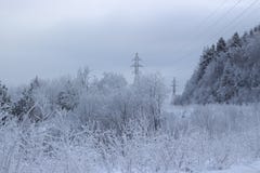 Het sombere Landschap van de Winter royalty-vrije stock afbeelding Het sombere Landschap van de Winter royalty-vrije stock afbeelding