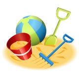 Het speelgoed van het strand stock illustratie Het speelgoed van het strand stock illustratie