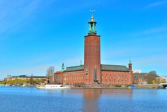 Het Stadhuis van Stockholm stock afbeelding Het Stadhuis van Stockholm stock afbeelding