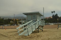 Het Strand van badmeesterstand on malibu Het Landschap van de architectuuraard stock foto Het Strand van badmeesterstand on malibu Het Landschap van de architectuuraard stock foto