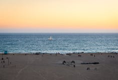 Het strand van santamonica stock afbeelding Het strand van santamonica stock afbeelding