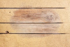 Het strandzand op wijnoogst planked houten achtergrond Stock Afbeelding Het strandzand op wijnoogst planked houten achtergrond Stock Afbeelding
