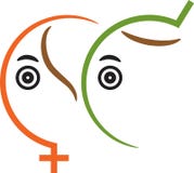 Het symbool van het geslacht stock illustratie Het symbool van het geslacht stock illustratie