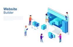 Het team van programmeurs maakt webpaginaontwerp, plaatsstructuur Bedrijfsconcept het ontwikkelen van UI/UX-ontwerp, Seo-optimali stock illustratie Het team van programmeurs maakt webpaginaontwerp, plaatsstructuur Bedrijfsconcept het ontwikkelen van UI/UX-ontwerp, Seo-optimali stock illustratie