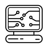 Het tekenpictogram van de kringsraad Het vierkante symbool van de technologieregeling cirkel royalty-vrije illustratie Het tekenpictogram van de kringsraad Het vierkante symbool van de technologieregeling cirkel royalty-vrije illustratie