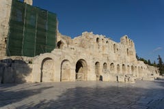 Het Theater van Herod Atticus, in Athene, de hoofdstad van Griekenland Royalty-vrije Stock Foto's Het Theater van Herod Atticus, in Athene, de hoofdstad van Griekenland Royalty-vrije Stock Foto's