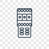 Het vector lineaire die pictogram van het gokautomaatconcept op transparant wordt geïsoleerd royalty-vrije illustratie Het vector lineaire die pictogram van het gokautomaatconcept op transparant wordt geïsoleerd royalty-vrije illustratie