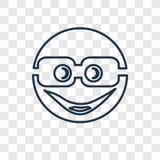 Het vector lineaire die pictogram van het Nerdconcept op transparante backgrou wordt geïsoleerd vector illustratie Het vector lineaire die pictogram van het Nerdconcept op transparante backgrou wordt geïsoleerd vector illustratie