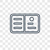 Het vector lineaire die pictogram van het prentbriefkaarconcept op transparante rug wordt geïsoleerd vector illustratie Het vector lineaire die pictogram van het prentbriefkaarconcept op transparante rug wordt geïsoleerd vector illustratie