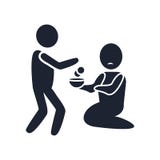 Het het vectordieteken en symbool van het liefdadigheidspictogram op witte achtergrond wordt geïsoleerd stock illustratie Het het vectordieteken en symbool van het liefdadigheidspictogram op witte achtergrond wordt geïsoleerd stock illustratie