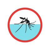 Het het vectordieteken en symbool van het malariapictogram op witte achtergrond, het concept van het Malariaembleem wordt geïsole vector illustratie Het het vectordieteken en symbool van het malariapictogram op witte achtergrond, het concept van het Malariaembleem wordt geïsole vector illustratie