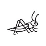 Het het vectordieteken en symbool van het sprinkhanenpictogram op witte achtergrond wordt geïsoleerd vector illustratie Het het vectordieteken en symbool van het sprinkhanenpictogram op witte achtergrond wordt geïsoleerd vector illustratie