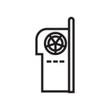 Het het vectordieteken en symbool van het walkie-talkiepictogram op witte achtergrond, het concept van het Walkie-talkieembleem w stock illustratie Het het vectordieteken en symbool van het walkie-talkiepictogram op witte achtergrond, het concept van het Walkie-talkieembleem w stock illustratie
