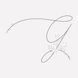 Het vectorhand Getrokken bloemenmonogram en het embleem van G royalty-vrije illustratie Het vectorhand Getrokken bloemenmonogram en het embleem van G royalty-vrije illustratie