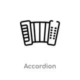 het vectorpictogram van de overzichtsharmonika de geïsoleerde zwarte eenvoudige illustratie van het lijnelement van muziekconcept royalty-vrije illustratie het vectorpictogram van de overzichtsharmonika de geïsoleerde zwarte eenvoudige illustratie van het lijnelement van muziekconcept royalty-vrije illustratie