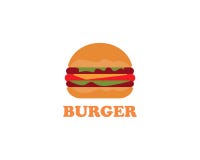 Het vectorpictogram van het hamburgerembleem royalty-vrije illustratie Het vectorpictogram van het hamburgerembleem royalty-vrije illustratie