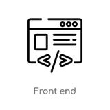 het vectorpictogram van het overzichts vooreind de ge?soleerde zwarte eenvoudige illustratie van het lijnelement van technologiec royalty-vrije illustratie het vectorpictogram van het overzichts vooreind de ge?soleerde zwarte eenvoudige illustratie van het lijnelement van technologiec royalty-vrije illustratie