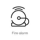 het vectorpictogram van het overzichtsbrandalarm de ge?soleerde zwarte eenvoudige illustratie van het lijnelement van slim huisco royalty-vrije illustratie het vectorpictogram van het overzichtsbrandalarm de ge?soleerde zwarte eenvoudige illustratie van het lijnelement van slim huisco royalty-vrije illustratie