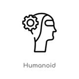 het vectorpictogram van overzichtshumanoid o editable stock illustratie het vectorpictogram van overzichtshumanoid o editable stock illustratie