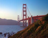 Het Verbazen Golden gate bridge van San Francisco royalty-vrije stock afbeelding Het Verbazen Golden gate bridge van San Francisco royalty-vrije stock afbeelding