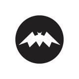 Het vliegen van het pictogramillustraties van het knuppelsilhouet het embleemconcept royalty-vrije illustratie Het vliegen van het pictogramillustraties van het knuppelsilhouet het embleemconcept royalty-vrije illustratie