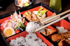 Het voedsel van Japan van Bento stock afbeelding Het voedsel van Japan van Bento stock afbeelding