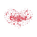 Het vrolijke geschreven verfraaide van letters voorziende embleem van de Kerstmis Kalligrafische Inschrijving hand, hartkader met stock illustratie Het vrolijke geschreven verfraaide van letters voorziende embleem van de Kerstmis Kalligrafische Inschrijving hand, hartkader met stock illustratie