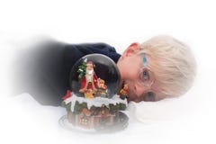 Het wachten op de Kerstman Stock Afbeeldingen Het wachten op de Kerstman Stock Afbeeldingen