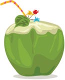 Het waterdrank van de kokosnoot stock illustratie Het waterdrank van de kokosnoot stock illustratie