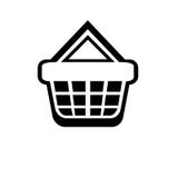 Het winkelen het het vectordieteken en symbool van het mandpictogram op witte achtergrond, het Winkelen het concept van het mande royalty-vrije illustratie Het winkelen het het vectordieteken en symbool van het mandpictogram op witte achtergrond, het Winkelen het concept van het mande royalty-vrije illustratie