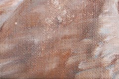 Het witte canvas wordt aan de grond gezet van bruine kleur door olieverf royalty-vrije stock foto's Het witte canvas wordt aan de grond gezet van bruine kleur door olieverf royalty-vrije stock foto's