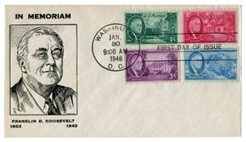 Het Witte Huis van Washington D C , De V.S. - 30 Januari 1946: De historische envelop van de V.S.: dekking met cachetportret van stock afbeeldingen Het Witte Huis van Washington D C , De V.S. - 30 Januari 1946: De historische envelop van de V.S.: dekking met cachetportret van stock afbeeldingen