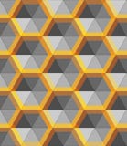 Hexagon silver and gold abstract form, vector metal object royalty free illustration Hexagon silver and gold abstract form, vector metal object royalty free illustration