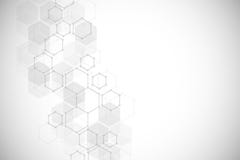 Hexagonal molecular structure for medical, science and digital technology design. Abstract geometric vector background. vector illustration Hexagonal molecular structure for medical, science and digital technology design. Abstract geometric vector background. vector illustration