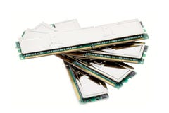 Hi-End Computer Memory Modules (isolated On White) Royalty Free Stock Photos