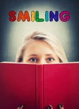 Hide behind a book royalty free stock images Hide behind a book royalty free stock images