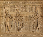 Hieroglyphic carvings in ancient egyptian temple stock photography Hieroglyphic carvings in ancient egyptian temple stock photography