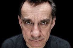 High contrast portrait of angry menacing man Stock Photos High contrast portrait of angry menacing man Stock Photos
