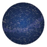 High detailed sky map of Southern hemisphere with names of stars vector illustration High detailed sky map of Southern hemisphere with names of stars vector illustration