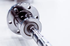 High Precision Ball-screw Linear Actuator For CNC Machine. Stock Photo High Precision Ball-screw Linear Actuator For CNC Machine. Stock Photo